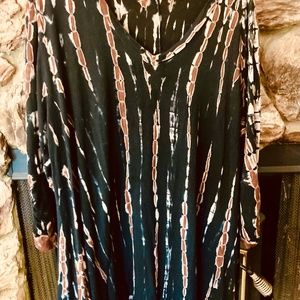 Batik Rayon Hi Low tunic Top 3x